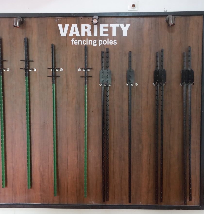 Fencing poles in a range of heights